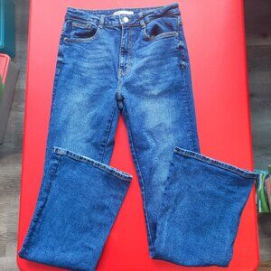 Zara jeans skinny flair regular blue women's size 8